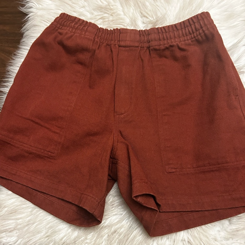 BODE Twill Rugby Short In Cinnamon - Picture 4 of 15